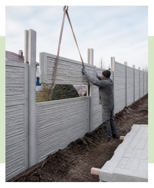 Монтаж еврозабора бетонного в Воронеже по цене от 1289 р. | ЗаборЭксеперт-Врн